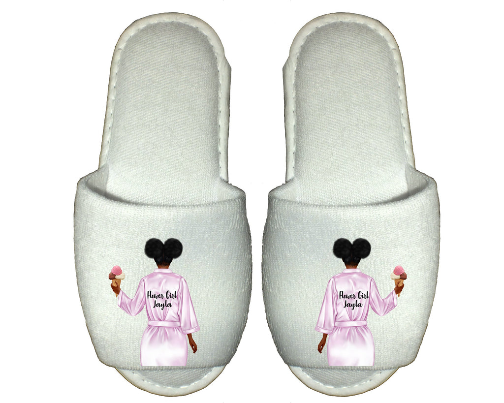 Personalized Bridesmaid Spa Slippers, Bride, Bridal Party Gift, Wedding Morning, Getting Ready Gift