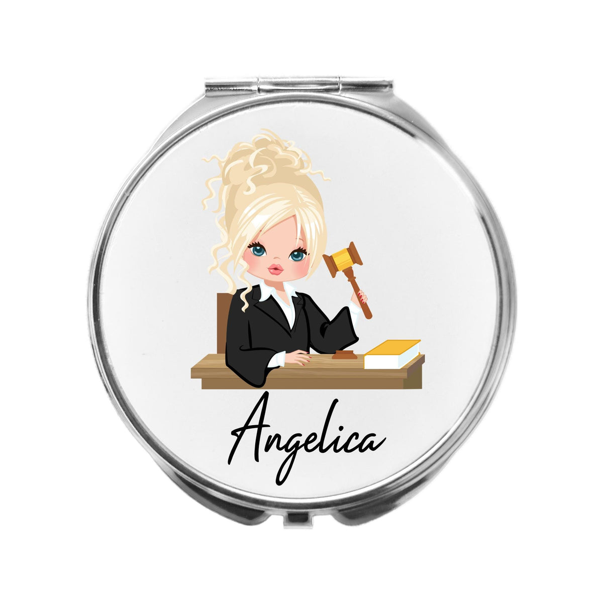 Lawyer Mirror Personalised Compact Gift for Solicitor Judge Paralegal Legal Secretary