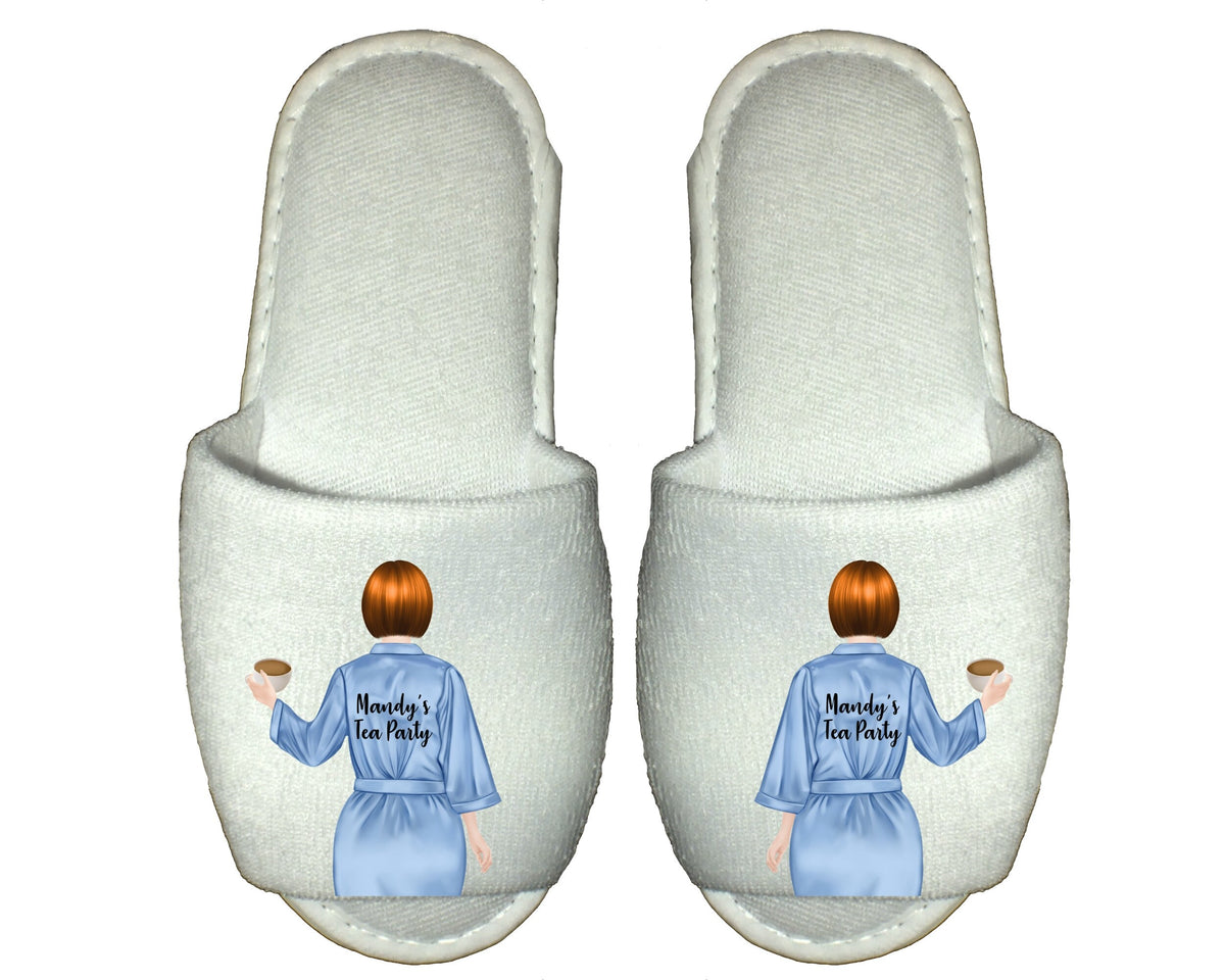 Personalized Spa Party Slippers: Girls Trip, Prom, Tea Party