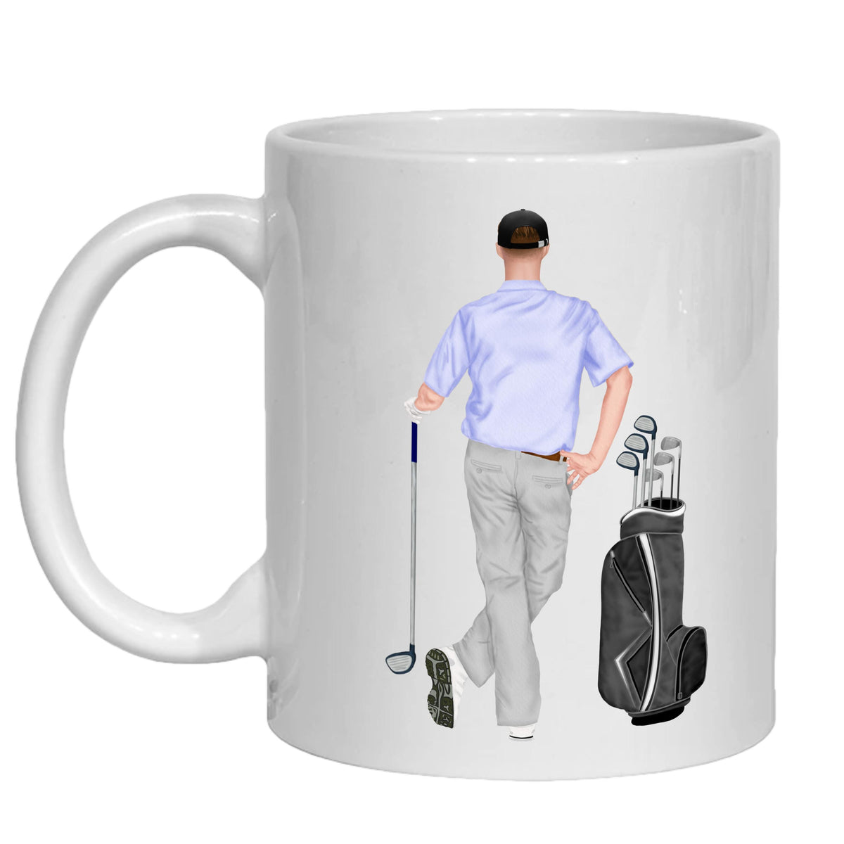 Personalised Golf Mug – Grandad By Par Gift for Dad, Grandfather