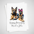 Alsatian Anniversary Card Personalised Dog German Shepherd