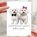 Bichon Frise Engagement Card Personalised Dog