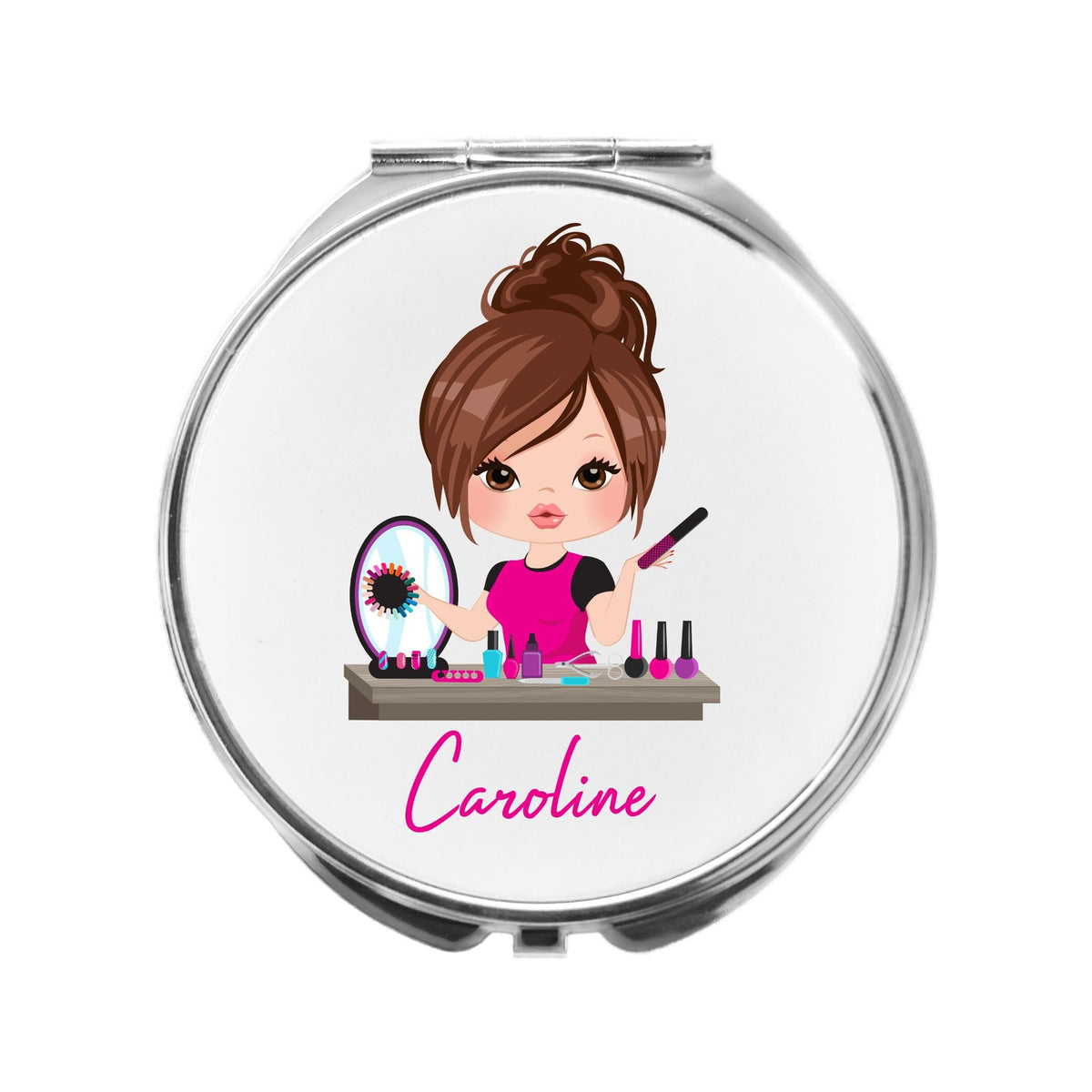 Manicurist Mirror Personalised Nail Tech Compact Gift