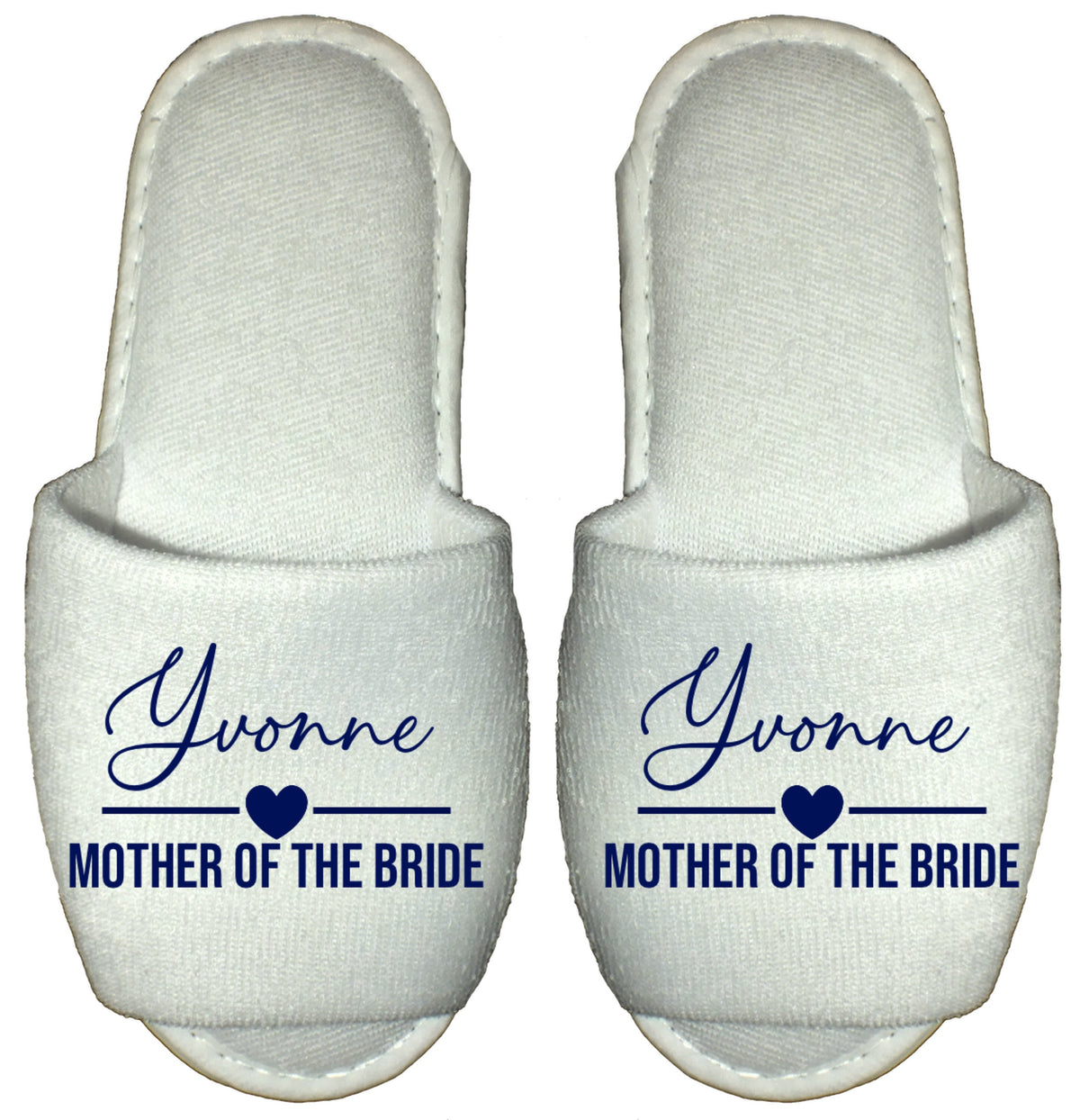 Bridesmaid & Bride Spa Slippers Personalised Flip Flops Pink Green Blue Purple