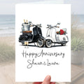 Scooter Anniversary Card Personalised Motorcycle