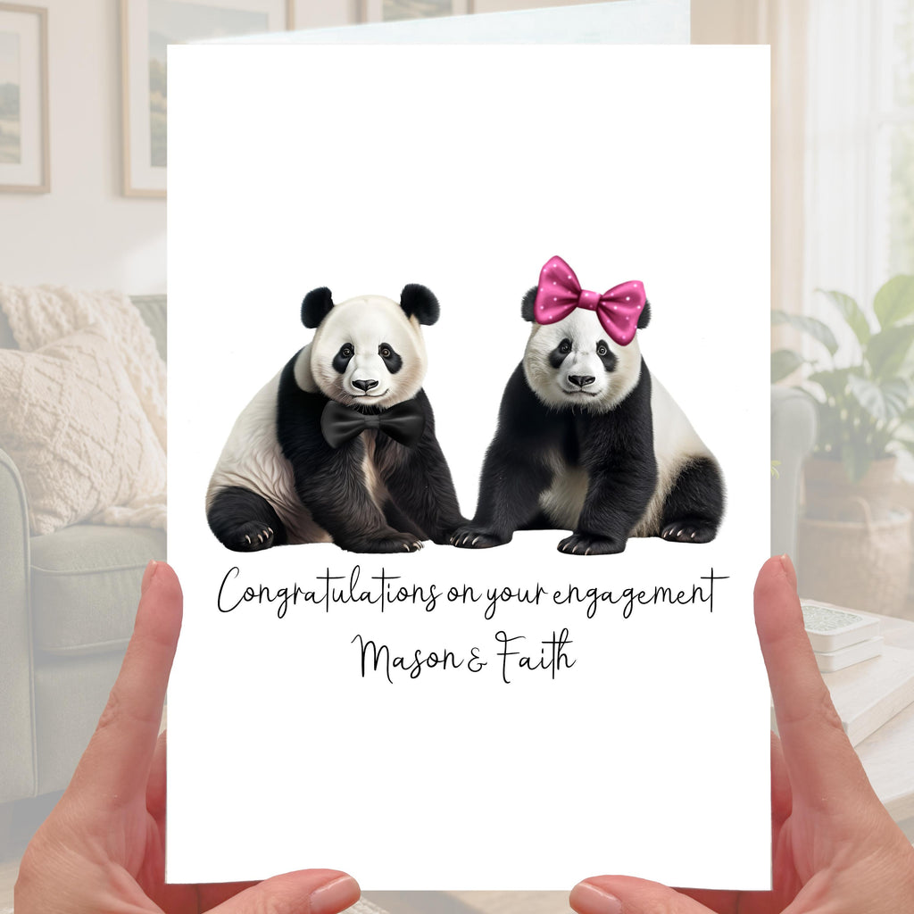 Panda Engagement Card Personalised