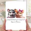 Mouse Engagement Card Personalised Mice Fiance