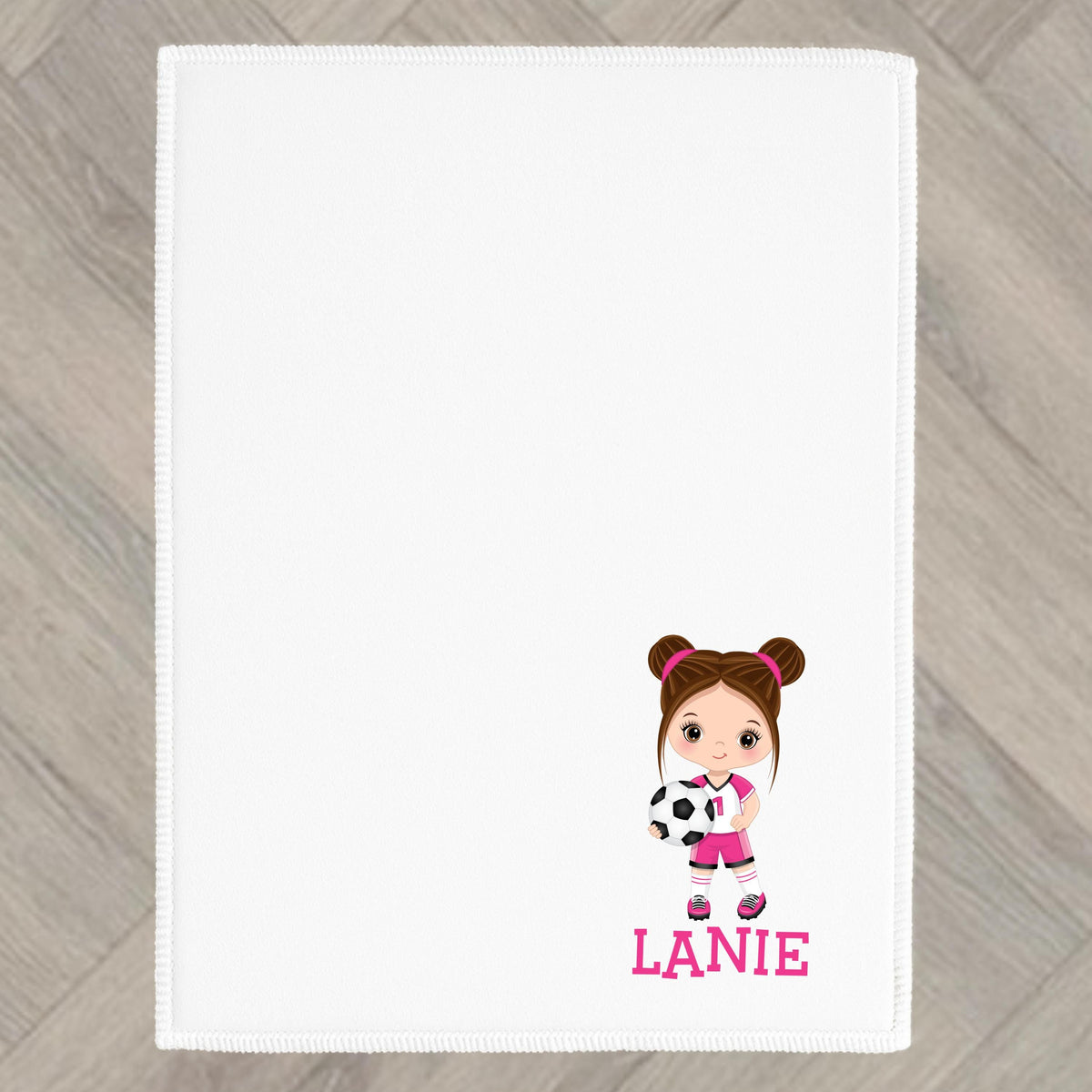 Girls Football Towel Personalised Soccer Gift