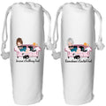 Personalised Crochet Cat Lady Wine Bag: Knitter Gift