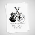 Guitar Wedding Card Personalised Musician