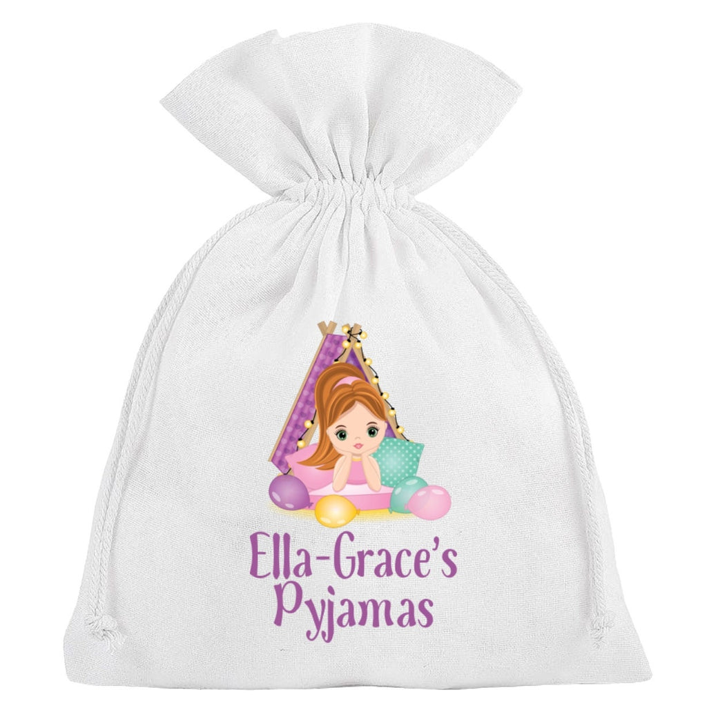 Teepee Pyjama Bag Personalised for girls Sleepover Slumber Party