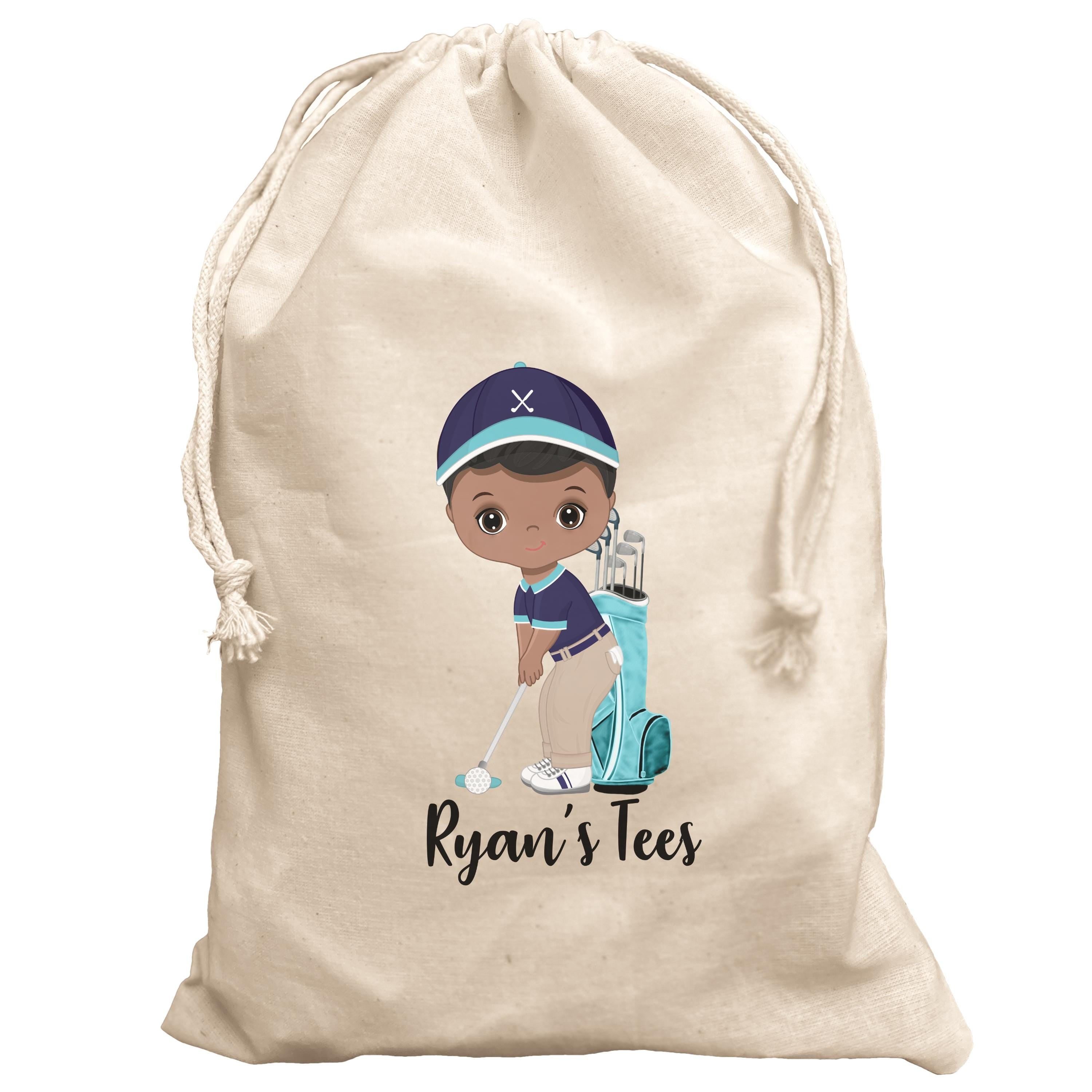 Tee Bag for Golfer Boy Personalised Child Golf Gift