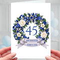 Happy 45th Anniversary Card - Personalised Sapphire Wedding 45 years