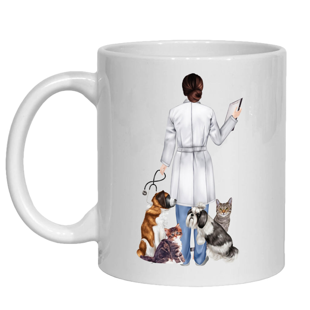 Vet Mug Personalised Woman Veterinarian Nurse Animal Doctor