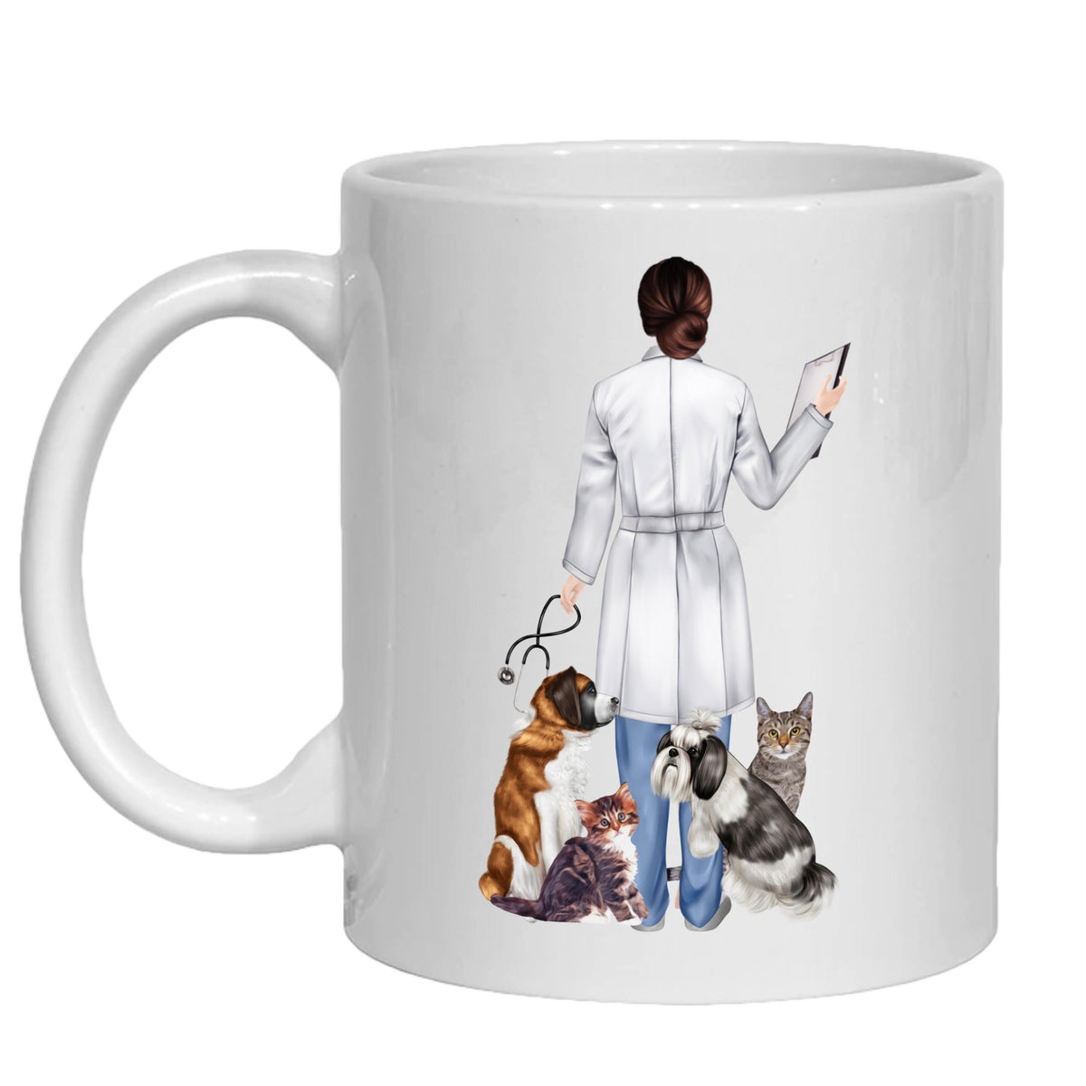 Vet Mug Personalised Woman Veterinarian Nurse Animal Doctor