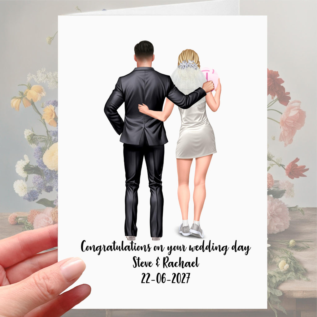 Netball Wedding Card Personalised