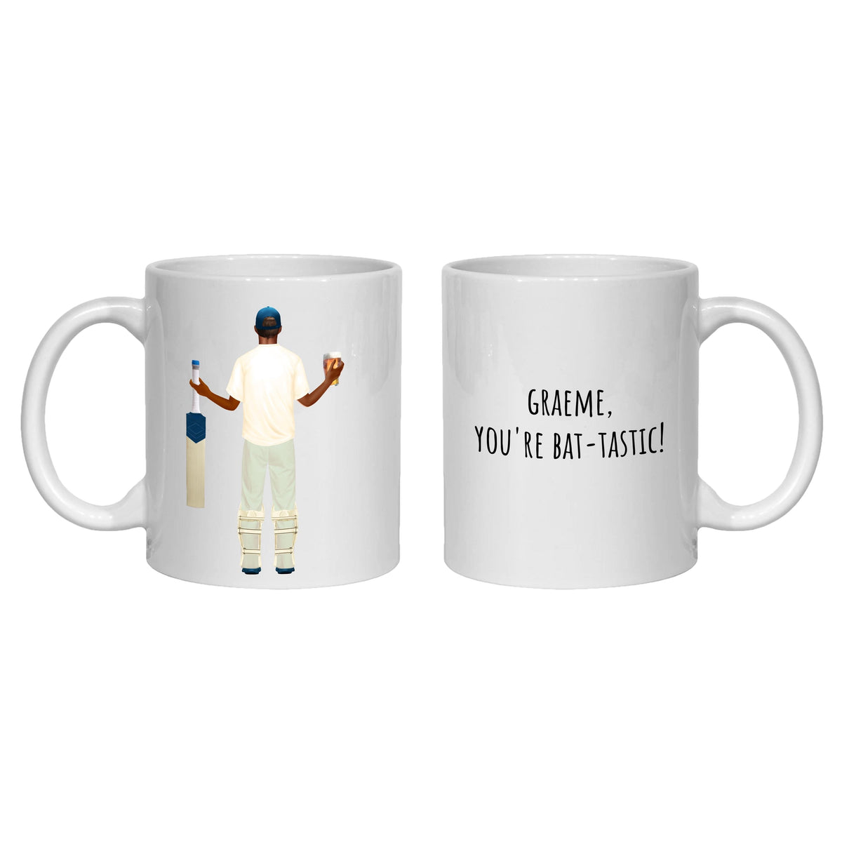 Personalised Cricket Mug – gift for dad, brother, son