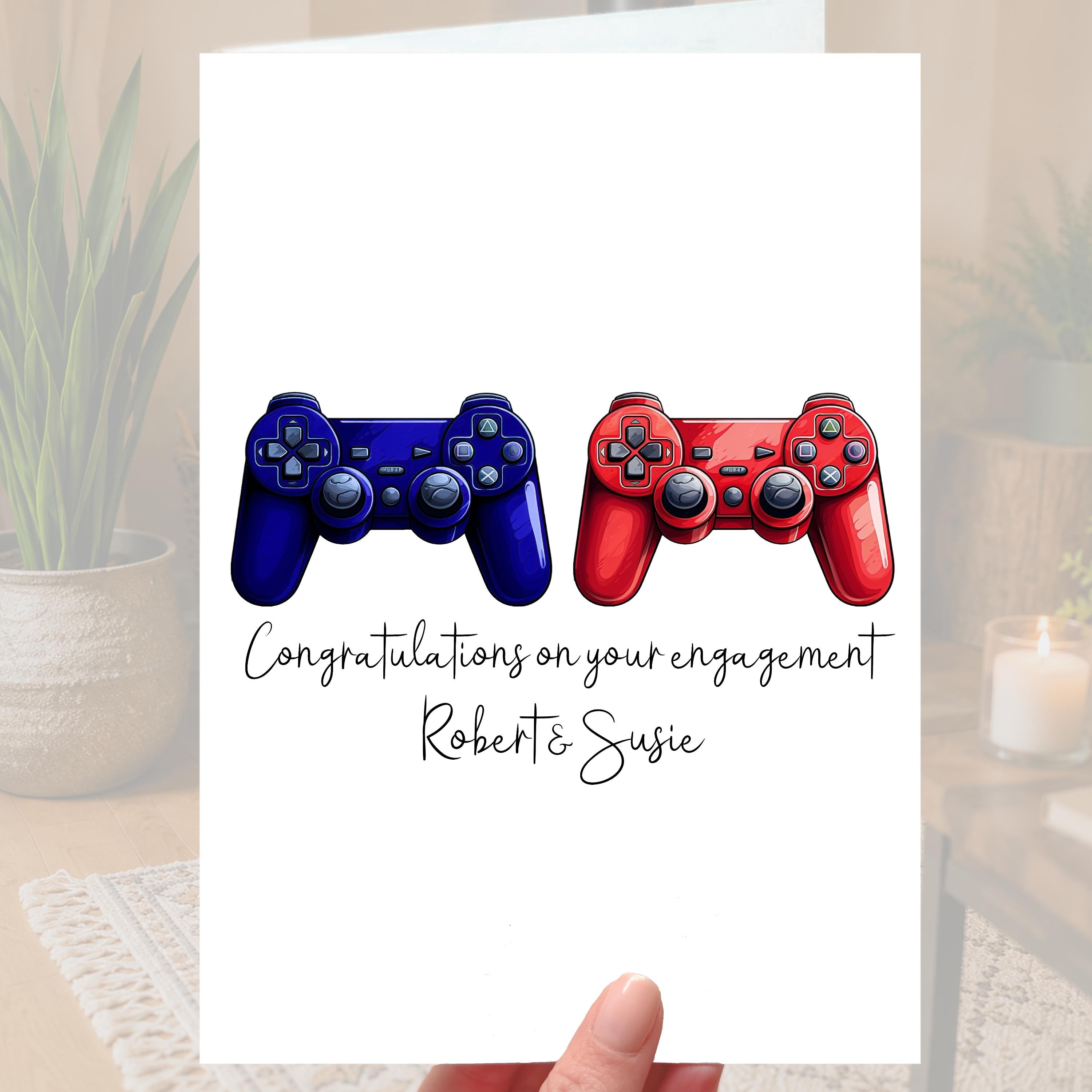 Gamer Engagement Card Personalised Gaming Console Controller