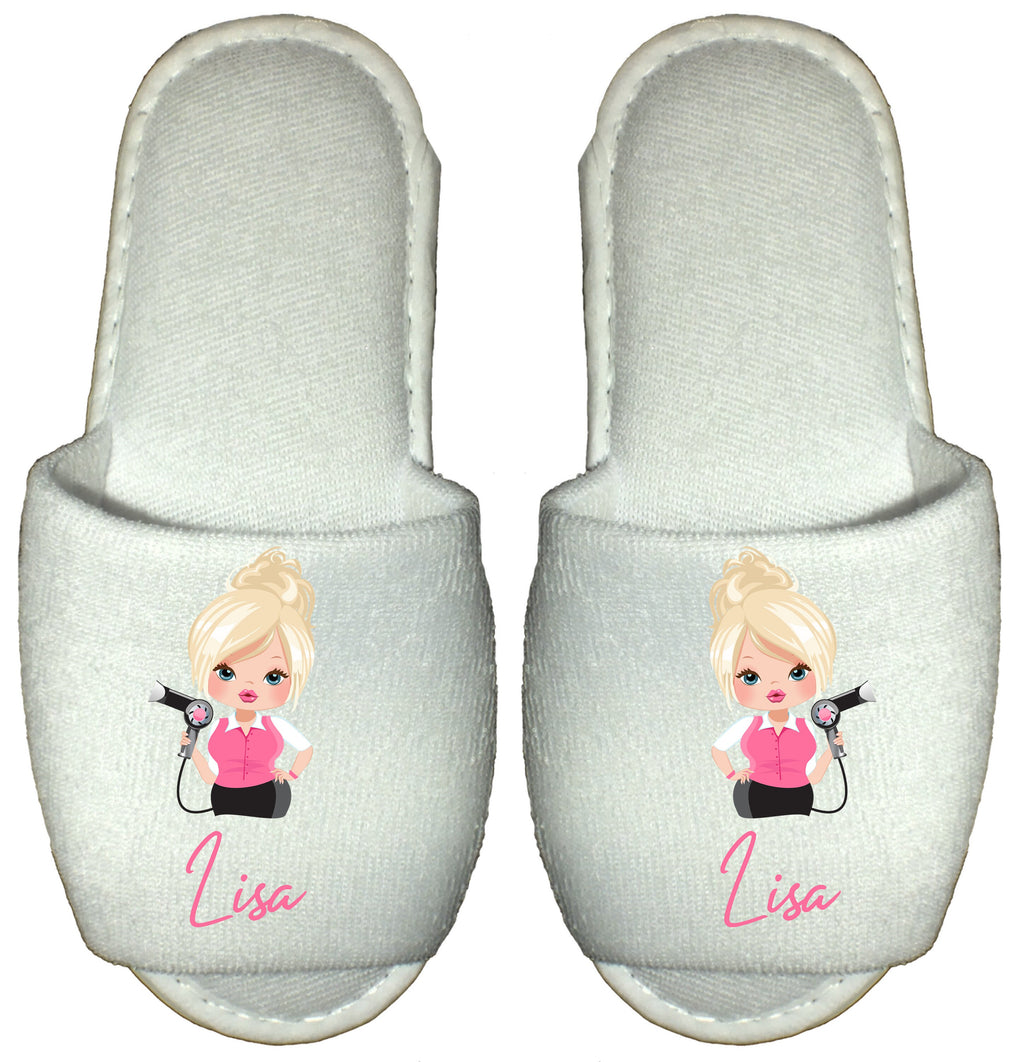 Personalised Hairdresser Spa Slippers Gift for stylist, salon