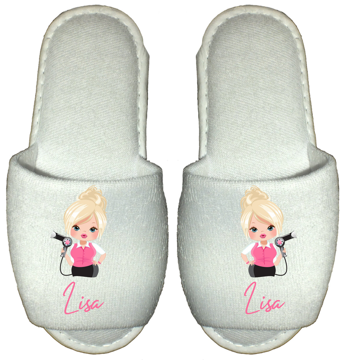 Personalised Hairdresser Spa Slippers Gift for stylist, salon