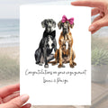 Great Dane Engagement Card Personalised Dog