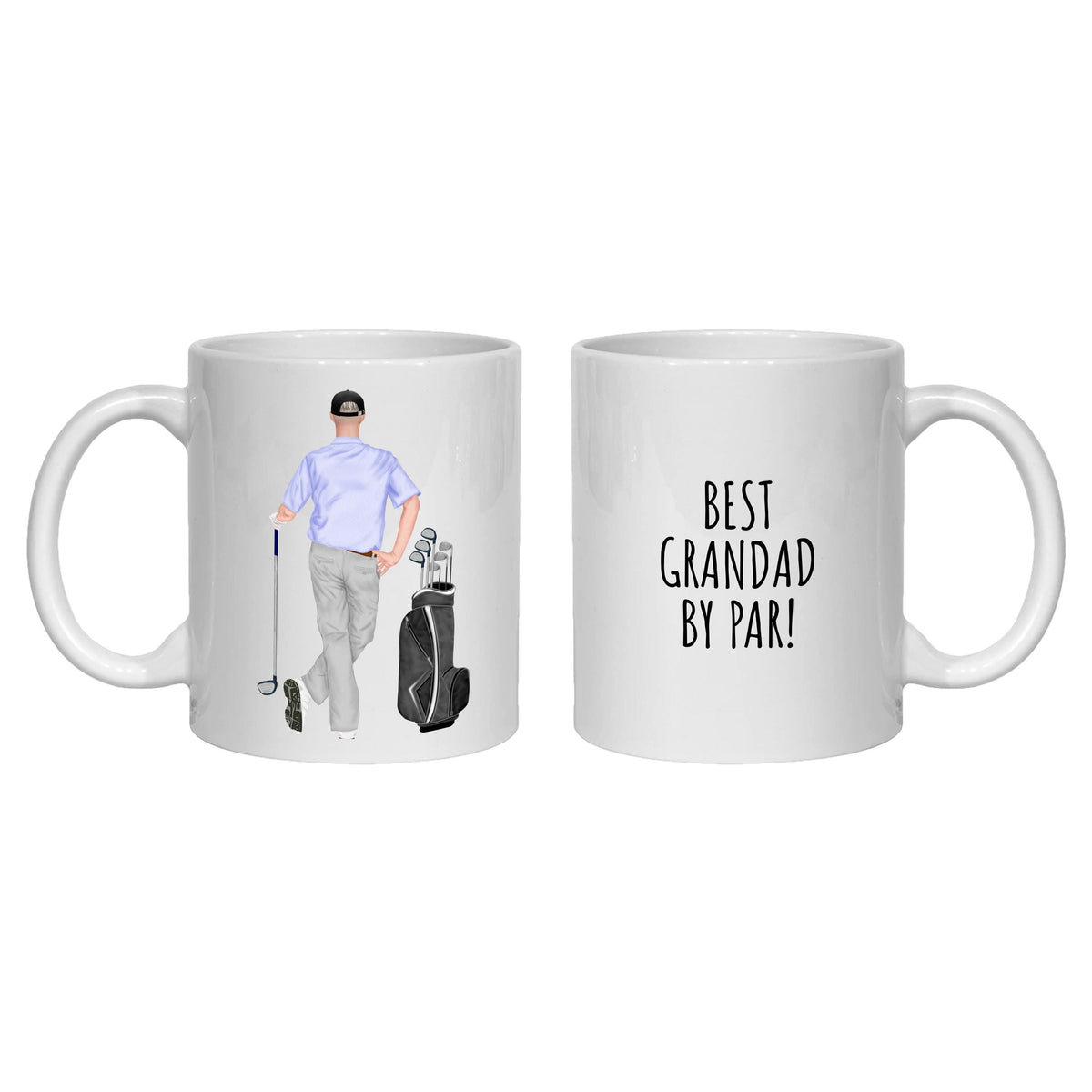 Personalised Golf Mug – Grandad By Par Gift for Dad, Grandfather