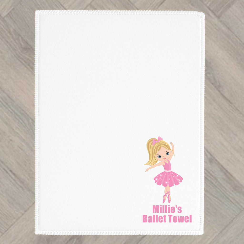 Ballet Towel Personalised Dance Girl Gift Ballerina