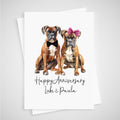Boxer Anniversary Card Personalised Dog