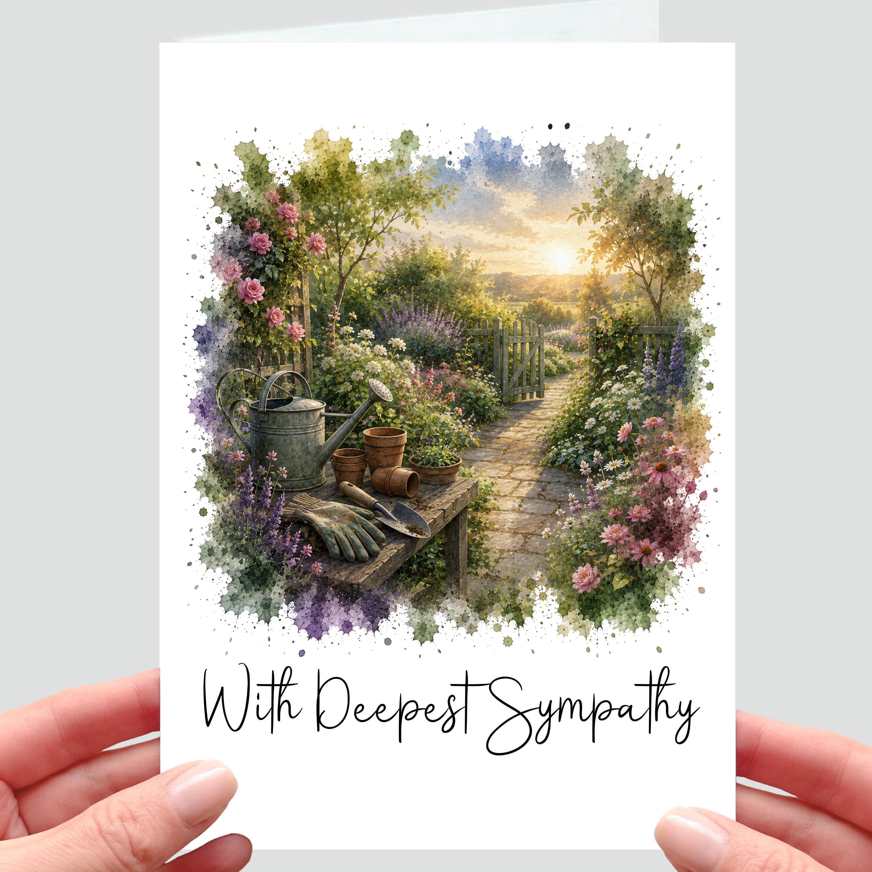 Gardening Sympathy Card Gardener Flowers Botanist Grief Mourning Bereavement