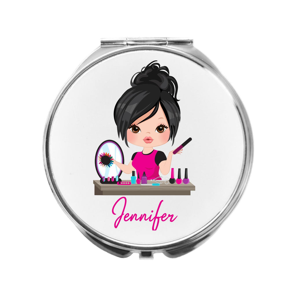 Manicurist Mirror Personalised Nail Tech Compact Gift
