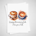 Coffee Anniversary Card Personalised