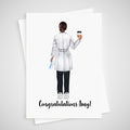 Lab Technician Personalised for her Congratulations Card New Job Scientist
