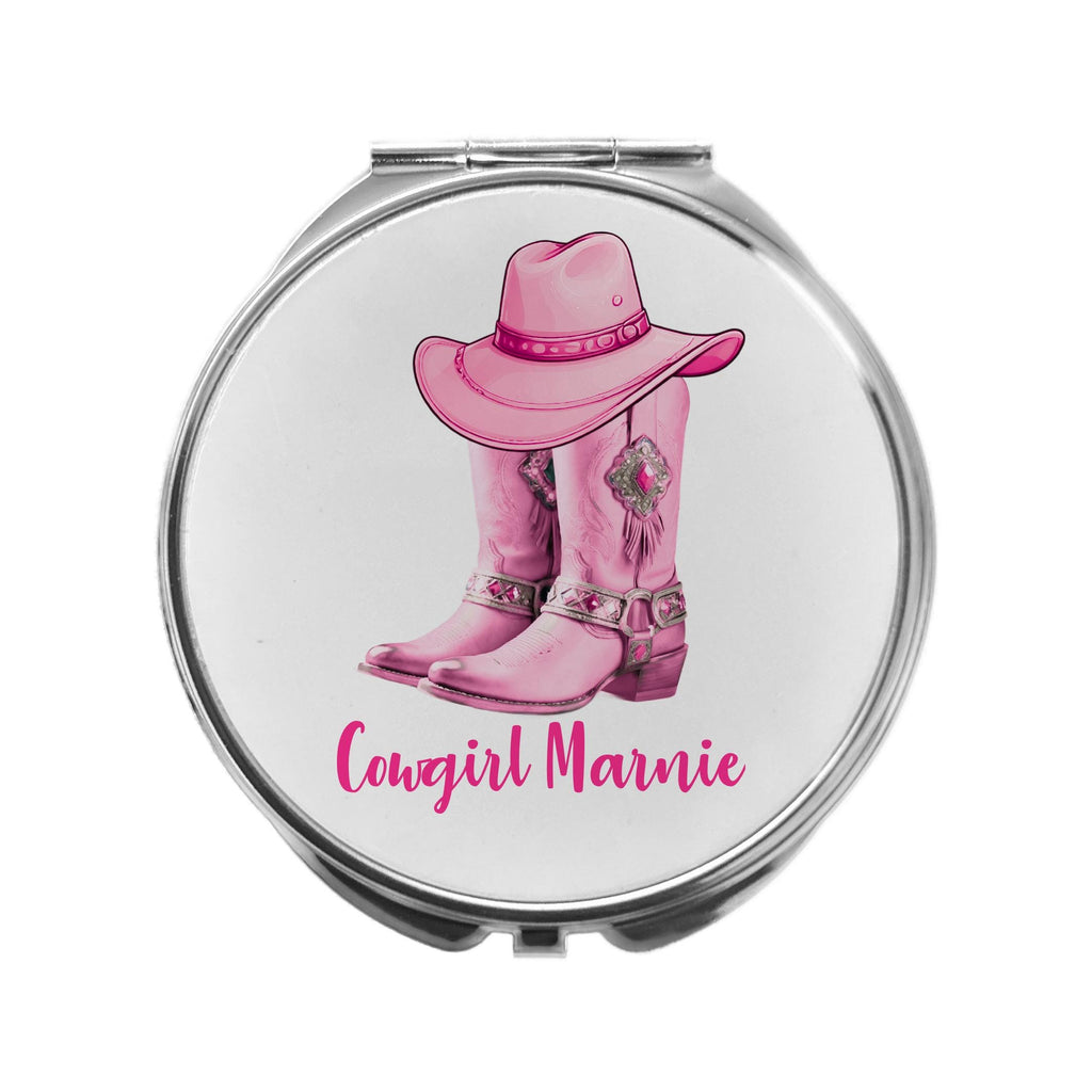 Cowgirl Mirror Compact Personalised Cowboy
