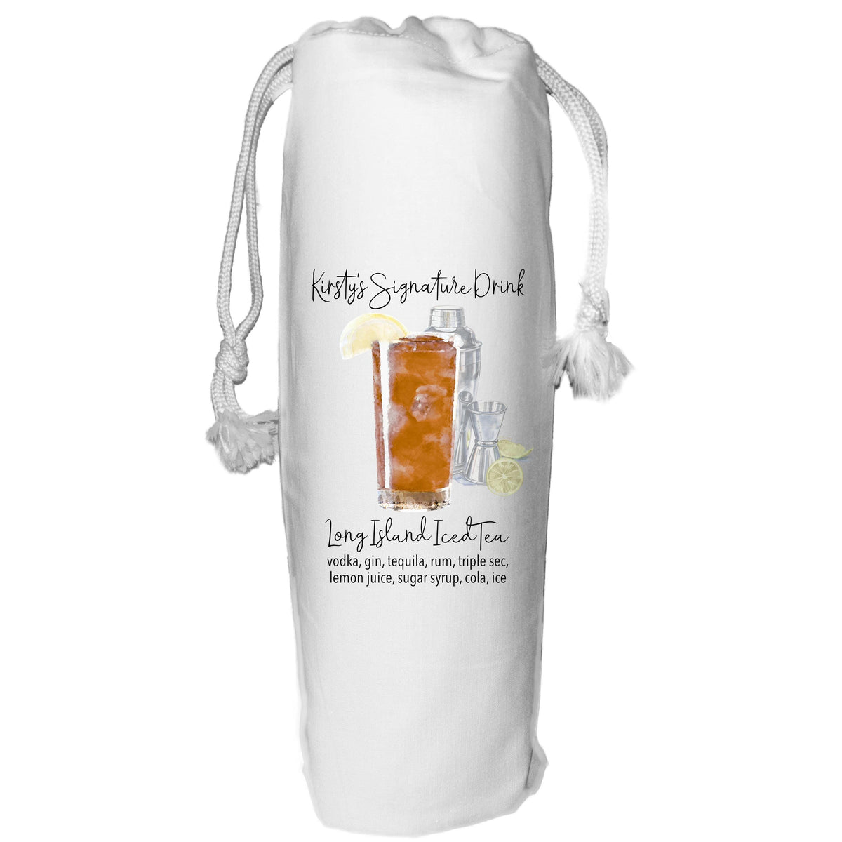 Personalised Long Island Iced Tea Wine Gift Bag Cocktail