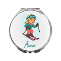 Ski Mirror Personalised Compact Gift for Skiing, skiier apres-ski