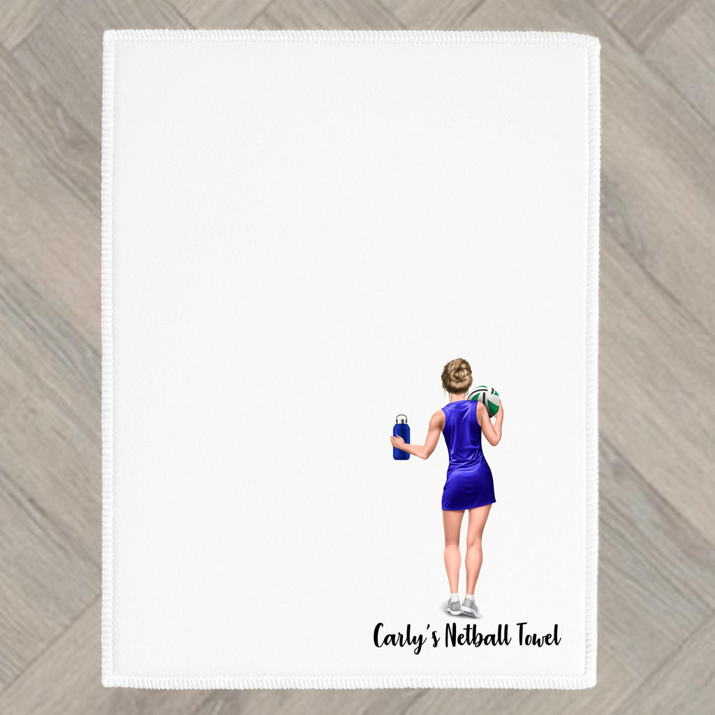 Netball Towel Personalised fitness gym exercise Woman Present Gift