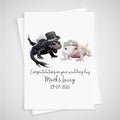 Axolotl Wedding Card Personalised Bride & Groom Ocean