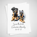 Alsatian Save the Date Wedding Card German Shepherd