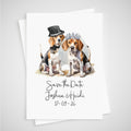 Beagle Save the Date Wedding Card Dog