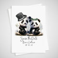 Panda Save the Date Wedding Card