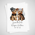 Yorkshire Terrier Dog Save the Date Wedding Card