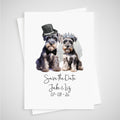 Miniature Schnauzer Dog Save the Date Wedding Card