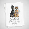 Great Dane Dog Save the Date Wedding Card