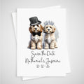 Cockapoo Save the Date Wedding Card Dog