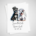 Staffordshire Bull Terrier Dog Save the Date Wedding Card Staffy