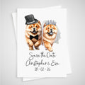 Chow Chow Save the Date Wedding Card Dog