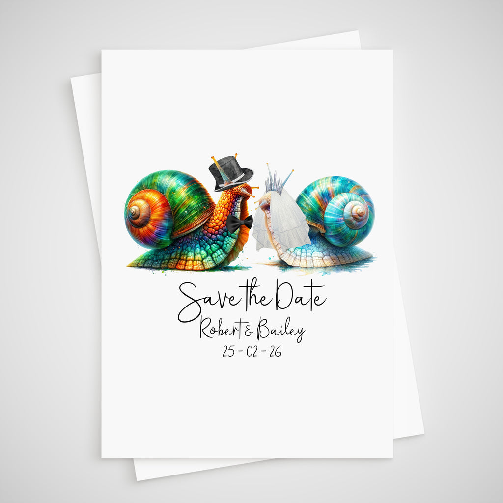 Snail Save the Date Wedding Card