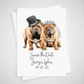 Sharpei Dog Save the Date Wedding Card