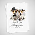 Jack Russell Dog Save the Date Wedding Card