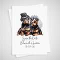 Rottweiler Dog Save the Date Wedding Card
